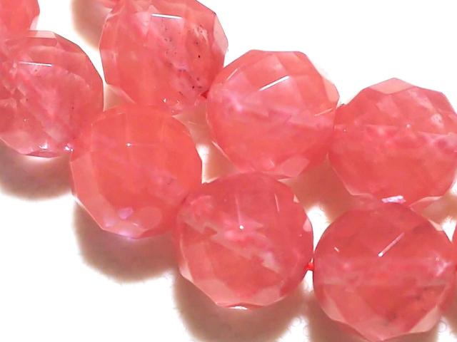 天然石★チェリークォーツ 10mm64面カット 半連 < 女性アクセサリー/時計 天然石★チェリークォーツ 10mm64面カット 半連 < 女性アクセサリー/時計の