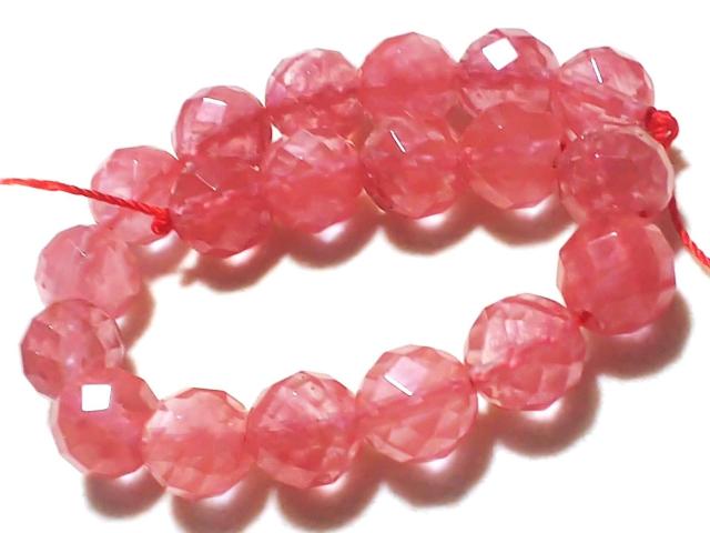 天然石★チェリークォーツ 10mm64面カット 半連 < 女性アクセサリー/時計 天然石★チェリークォーツ 10mm64面カット 半連 < 女性アクセサリー/時計の