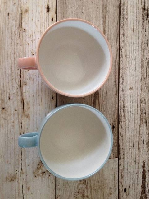 水玉 スープカップ ブルー&ピンク2点セット < インテリア/ライフ  水玉 スープカップ ブルー&ピンク2点セット < インテリア/ライフの