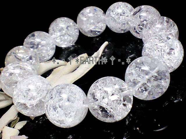 天然石★16ミリクラック水晶AAA爆裂数珠 < 男性アクセサリー/時計 天然石★16ミリクラック水晶AAA爆裂数珠 < 男性アクセサリー/時計の