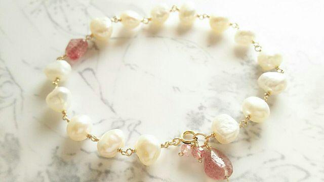 14kgf*パールとエピドートのブレスレット* 18011 < 女性アクセサリー/時計 14kgf*パールとエピドートのブレスレット* 18011 < 女性アクセサリー/時計の