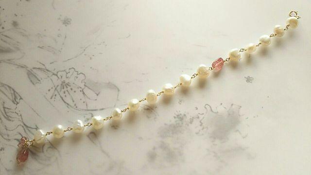 14kgf*パールとエピドートのブレスレット* 18011 < 女性アクセサリー/時計 14kgf*パールとエピドートのブレスレット* 18011 < 女性アクセサリー/時計の