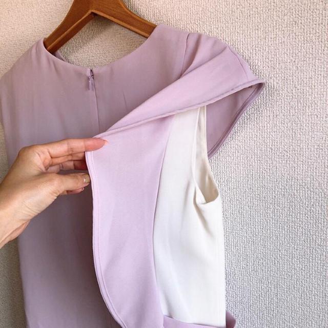 ◆marble ink/マーブルインク◆バイカラーミニワンピ★ピンク×ホワイト9AR*結婚式♪ < ブランド  ◆marble ink/マーブルインク◆バイカラーミニワンピ★ピンク×ホワイト9AR*結婚式♪ < ブランドの