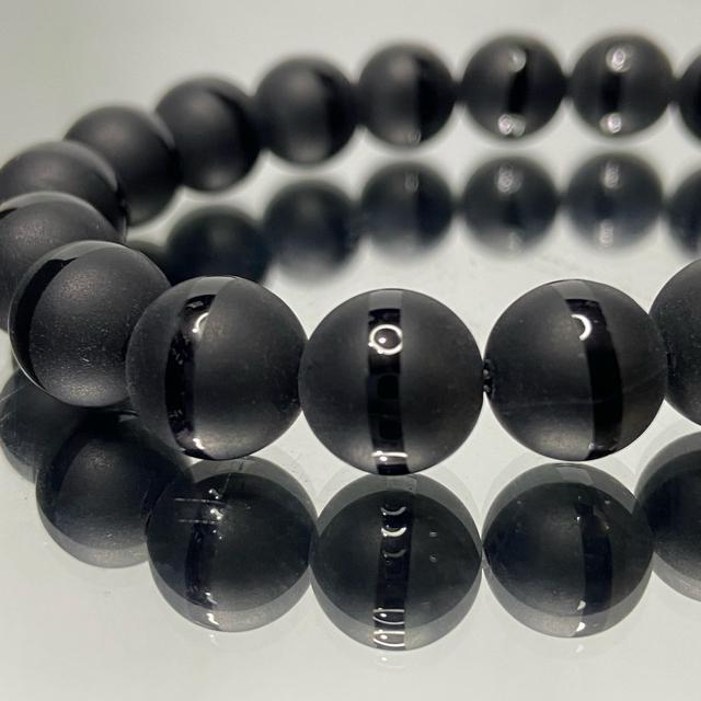 《No.322》天然石オニキス フロストライン < 女性アクセサリー/時計  《No.322》天然石オニキス フロストライン  < 女性アクセサリー/時計の