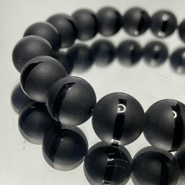 《No.322》天然石オニキス フロストライン < 女性アクセサリー/時計  《No.322》天然石オニキス フロストライン < 女性アクセサリー/時計の