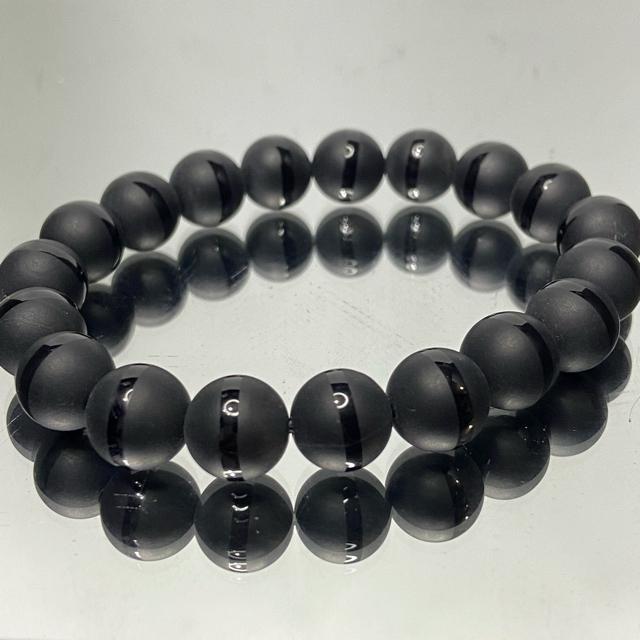 《No.322》天然石オニキス フロストライン < 女性アクセサリー/時計  《No.322》天然石オニキス フロストライン < 女性アクセサリー/時計の