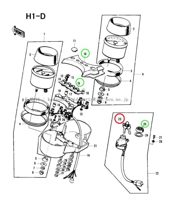 カワサキ H1D 〜 H1F S1B 〜 C S2A 純正メインキー 190 番 < 自動車/バイク カワサキ H1D 〜 H1F S1B 〜 C S2A 純正メインキー 190 番 < 自動車/バイク