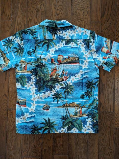 ハワイアンシャツ アロハシャツ 風景柄 ハワイ製 USA Kole kole < 男性ファッション ハワイアンシャツ アロハシャツ 風景柄 ハワイ製 USA Kole kole < 男性ファッションの