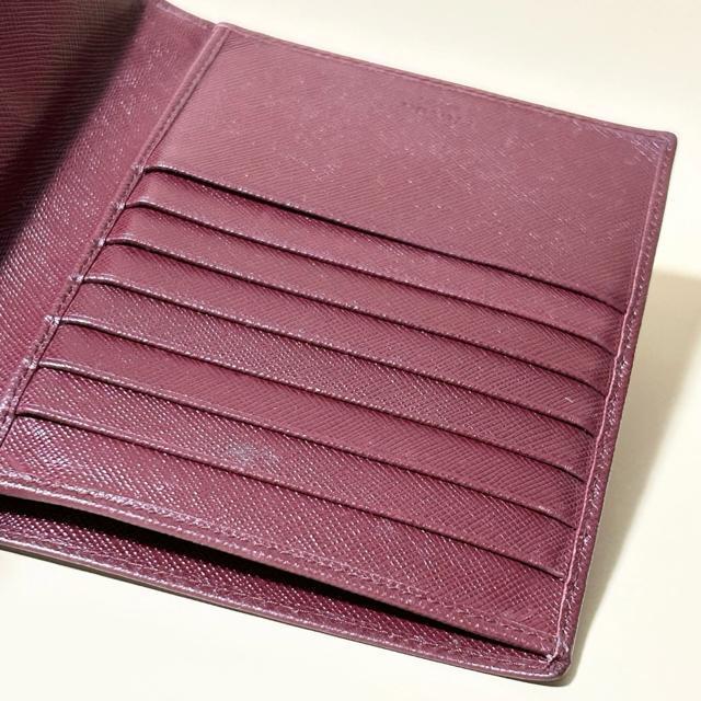 PRADA プラダ サフィアーノ 二つ折り 財布 三角プレート 箱 商品カード付き < ブランド PRADA プラダ サフィアーノ 二つ折り 財布 三角プレート 箱 商品カード付き < ブランドの