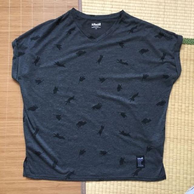 大きいサイズ・kitson L.A.黒猫柄ドルマン袖カットソー < ブランド  大きいサイズ・kitson L.A.黒猫柄ドルマン袖カットソー  < ブランドの