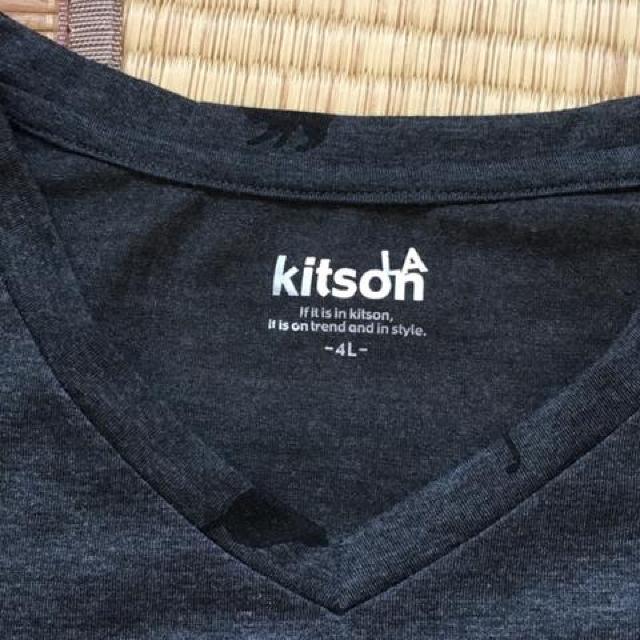 大きいサイズ・kitson L.A.黒猫柄ドルマン袖カットソー < ブランド  大きいサイズ・kitson L.A.黒猫柄ドルマン袖カットソー < ブランドの