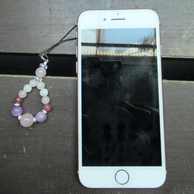 ローズクォーツxラベンダーアメジストxモスコバイトストラップ < 家電/AV ローズクォーツxラベンダーアメジストxモスコバイトストラップ < 家電/AVの