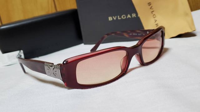 正規未 レア ブルガリ パレンテシ装飾 グラデーションサングラス 茶系赤×シルバークロス 付属有○眼鏡 アイウェア < ブランド  正規未 レア ブルガリ パレンテシ装飾 グラデーションサングラス 茶系赤×シルバークロス 付属有○眼鏡 アイウェア < ブランドの