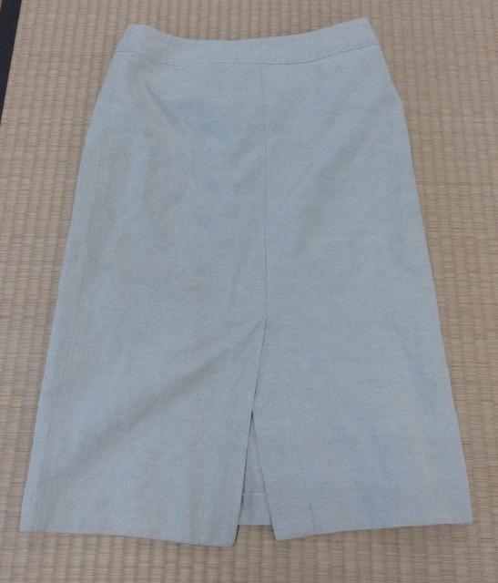 ZUCCA ベージュ きなり 綿麻混 セーラータイトスカート ヒザ下 M < 女性ファッション  ZUCCA ベージュ きなり 綿麻混 セーラータイトスカート ヒザ下 M < 女性ファッションの