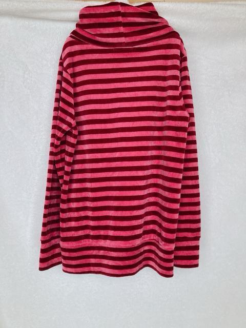 Honey ボーダー フリース 長袖 プルオーバー トップス 部屋着 M ピンク N2m < 女性ファッション  Honey ボーダー フリース 長袖 プルオーバー トップス 部屋着 M ピンク N2m < 女性ファッションの
