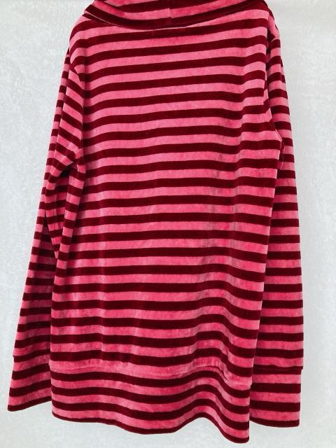 Honey ボーダー フリース 長袖 プルオーバー トップス 部屋着 M ピンク N2m < 女性ファッション  Honey ボーダー フリース 長袖 プルオーバー トップス 部屋着 M ピンク N2m < 女性ファッションの
