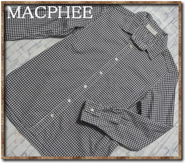 マカフィー ギンガムチェック長袖シャツ 黒×白 < ブランド マカフィー ギンガムチェック長袖シャツ 黒×白 < ブランドの