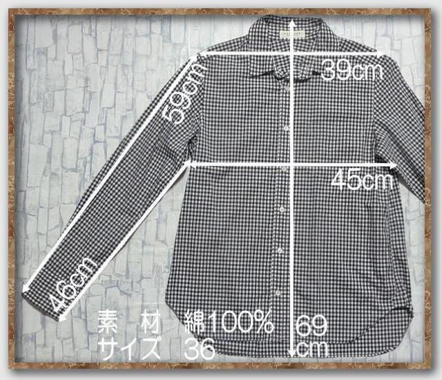 マカフィー ギンガムチェック長袖シャツ 黒×白 < ブランド マカフィー ギンガムチェック長袖シャツ 黒×白 < ブランドの