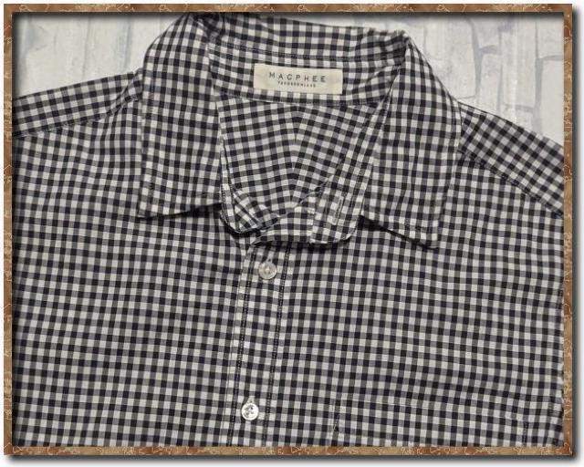 マカフィー ギンガムチェック長袖シャツ 黒×白 < ブランド マカフィー ギンガムチェック長袖シャツ 黒×白 < ブランドの