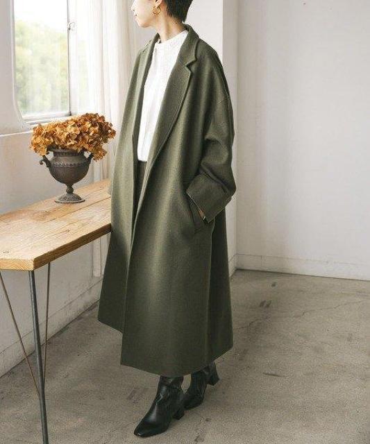 CFCコート★カーキカラーのロングコート < 女性ファッション CFCコート★カーキカラーのロングコート < 女性ファッションの