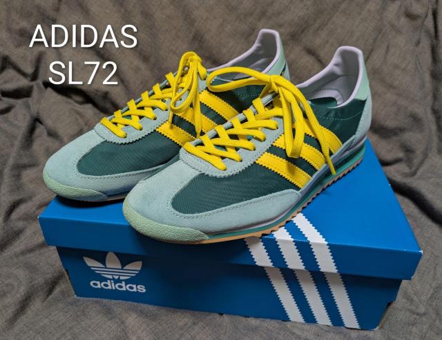 ADIDAS��SL72���O���[��/�C�G���[��23.5cm���V�i�����p����������  �� �u�����h�� 