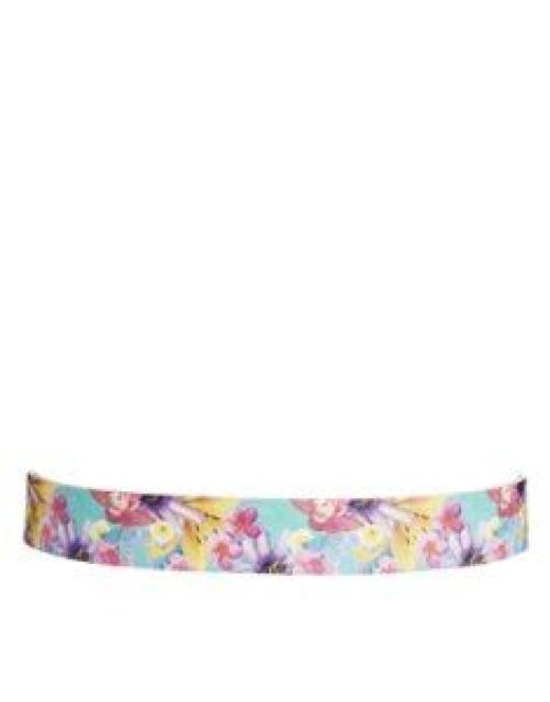 花柄ピンク黄色ブルー短めビニールベルト5〜7号の方!Sサイズ < 女性ファッション  花柄ピンク黄色ブルー短めビニールベルト5〜7号の方!Sサイズ < 女性ファッションの