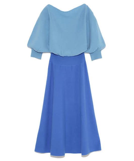 FRAYIDウールカシミヤバックツイストワンピースフレイブルー青 < ブランド FRAYIDウールカシミヤバックツイストワンピースフレイブルー青 < ブランドの