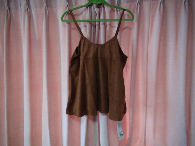 ワ−ルドのキャミソールブラウン(L)新品タグ付き!。2 < 女性ファッション ワ−ルドのキャミソールブラウン(L)新品タグ付き!。2 < 女性ファッションの