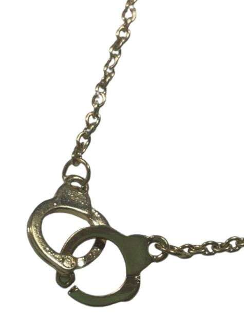 ゴールド手錠チャームブレスレット 男女兼用 フリーサイズ ニッケル素材 アジャスター付き < 女性アクセサリー/時計  ゴールド手錠チャームブレスレット 男女兼用 フリーサイズ ニッケル素材 アジャスター付き < 女性アクセサリー/時計の