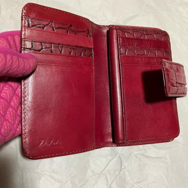 【Dakota / ダコタ】 クロコ型押し レザー / 手帳型 カードケース 赤 < ブランド 【Dakota / ダコタ】 クロコ型押し レザー / 手帳型 カードケース 赤 < ブランドの