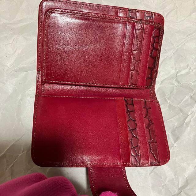 【Dakota / ダコタ】 クロコ型押し レザー / 手帳型 カードケース 赤 < ブランド 【Dakota / ダコタ】 クロコ型押し レザー / 手帳型 カードケース 赤 < ブランドの