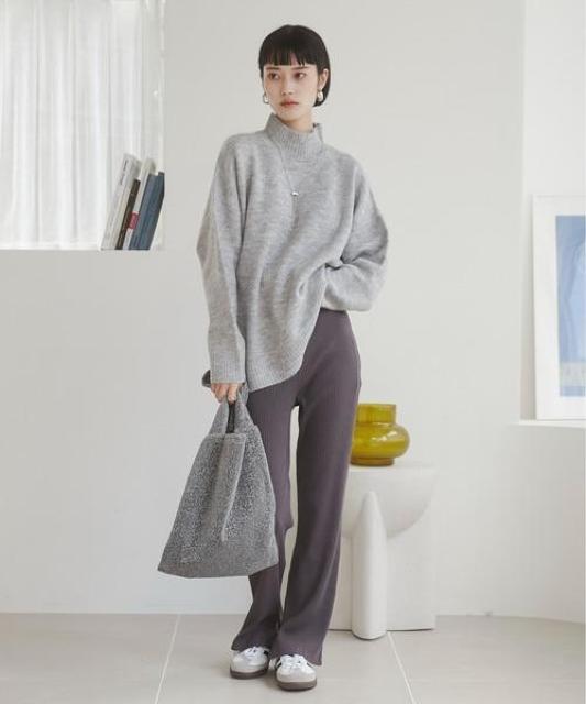 ANGIEオーバーサイズ ハイネック ニットプルオーバー < 女性ファッション  ANGIEオーバーサイズ ハイネック ニットプルオーバー < 女性ファッションの