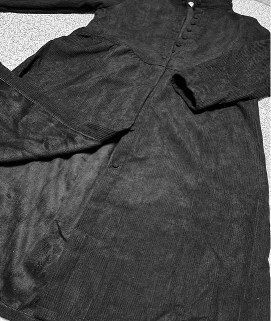 コーデュロイ ロング丈 前開き 裏起毛 コート アウター ブラック 大きいサイズ < 女性ファッション コーデュロイ ロング丈 前開き 裏起毛 コート アウター ブラック 大きいサイズ < 女性ファッションの