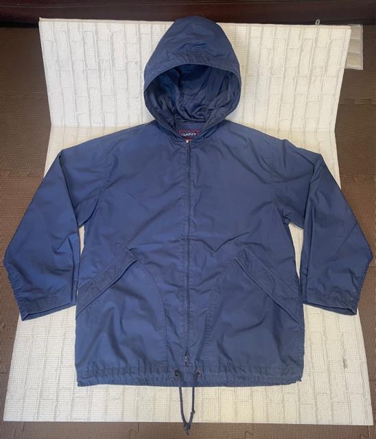 ビンテージ90's●GANT ガント ブルゾン アウター シェルパーカー コットン100% サイズ:M カラー:ネイビー < 男性ファッション ビンテージ90's●GANT ガント ブルゾン アウター シェルパーカー コットン100% サイズ:M カラー:ネイビー < 男性ファッションの