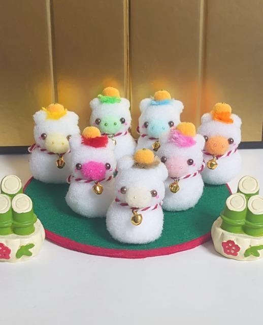 ハンドメイド♪ポンポンマスコット『午年☆カラフルぽに鏡餅』茶 < ペット/手芸/園芸 ハンドメイド♪ポンポンマスコット『午年☆カラフルぽに鏡餅』茶 < ペット/手芸/園芸の