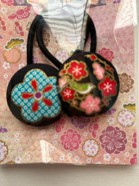 ハンドメイド ヘアゴム くるみボタン 和柄 2.7ミリ < 女性ファッション ハンドメイド ヘアゴム くるみボタン 和柄 2.7ミリ < 女性ファッションの