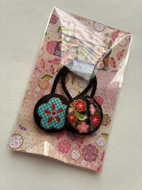 ハンドメイド ヘアゴム くるみボタン 和柄 2.7ミリ < 女性ファッション ハンドメイド ヘアゴム くるみボタン 和柄 2.7ミリ < 女性ファッションの