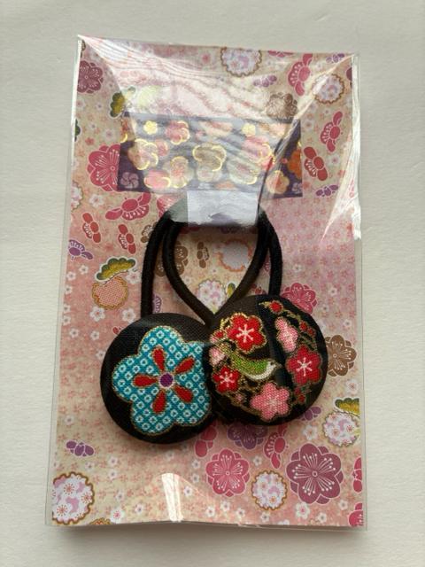 ハンドメイド ヘアゴム くるみボタン 和柄 2.7ミリ < 女性ファッション ハンドメイド ヘアゴム くるみボタン 和柄 2.7ミリ < 女性ファッションの