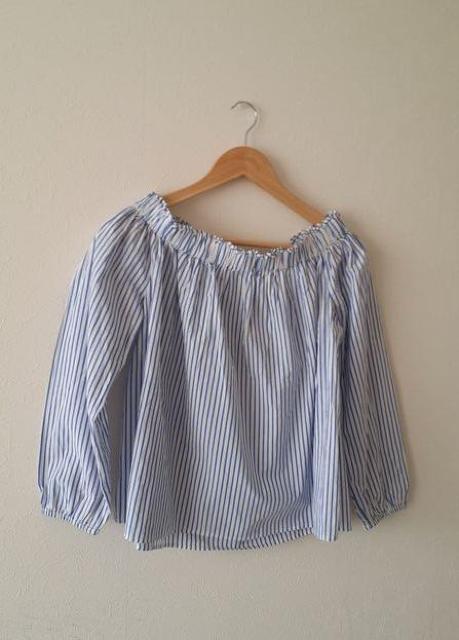 GAP ギャップ◆2トーン ブルー&ホワイト ストライプ コットン ブラウス シャツ◆XS < ブランド  GAP ギャップ◆2トーン ブルー&ホワイト ストライプ コットン ブラウス シャツ◆XS  < ブランドの