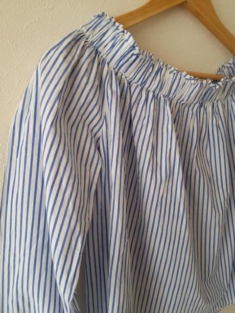 GAP ギャップ◆2トーン ブルー&ホワイト ストライプ コットン ブラウス シャツ◆XS < ブランド  GAP ギャップ◆2トーン ブルー&ホワイト ストライプ コットン ブラウス シャツ◆XS < ブランドの