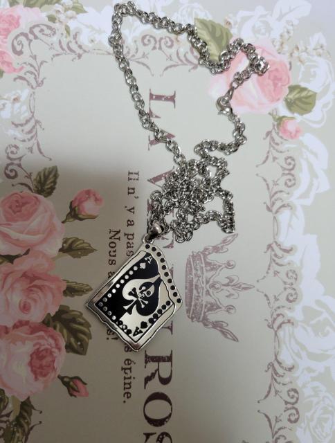 men'sアクセ スカル&スペードのネックレス 白黒2点セット < 男性アクセサリー/時計  men'sアクセ スカル&スペードのネックレス 白黒2点セット < 男性アクセサリー/時計の