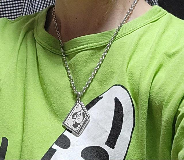 men'sアクセ スカル&スペードのネックレス 白黒2点セット < 男性アクセサリー/時計  men'sアクセ スカル&スペードのネックレス 白黒2点セット < 男性アクセサリー/時計の