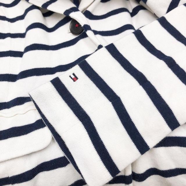 ◆TOMMY HILFIGER/トミーヒルフィガー◆スウェット生地ジャケット★ホワイト×ネイビーボーダーS*美品 < ブランド  ◆TOMMY HILFIGER/トミーヒルフィガー◆スウェット生地ジャケット★ホワイト×ネイビーボーダーS*美品 < ブランドの