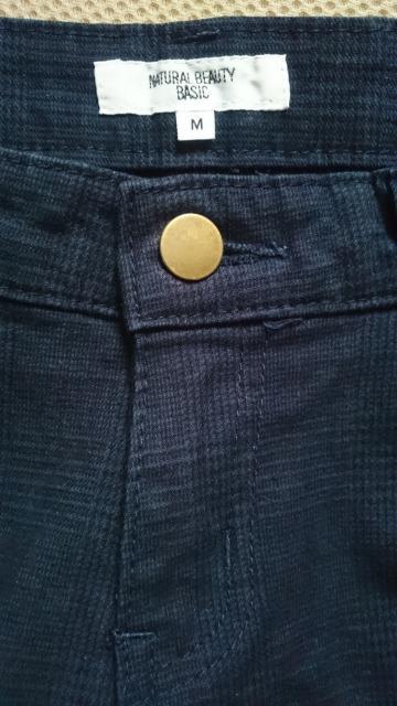 NATURAL BEAUTY BASIC☆コットンパンツ★スキニー☆ダークネイビー★チェック☆ < ブランド NATURAL BEAUTY BASIC☆コットンパンツ★スキニー☆ダークネイビー★チェック☆ < ブランドの