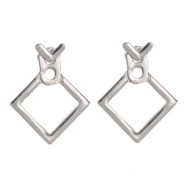 V×スクエア ピアス シルバー【両耳セット】 < 女性アクセサリー/時計  V×スクエア ピアス シルバー【両耳セット】  < 女性アクセサリー/時計の