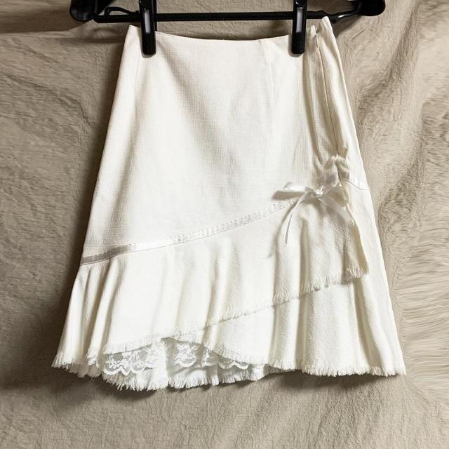 新品 キスミス Xmissフリル リボン レース ジャケット スカート スーツ 白 S < ブランド 新品 キスミス Xmissフリル リボン レース ジャケット スカート スーツ 白 S < ブランドの