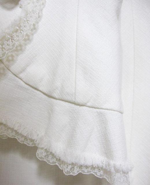 新品 キスミス Xmissフリル リボン レース ジャケット スカート スーツ 白 S < ブランド 新品 キスミス Xmissフリル リボン レース ジャケット スカート スーツ 白 S < ブランドの