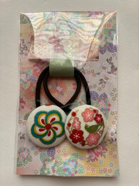 ハンドメイド ヘアゴム くるみボタン 和柄 2.7ミリ < 女性ファッション ハンドメイド ヘアゴム くるみボタン 和柄 2.7ミリ < 女性ファッションの