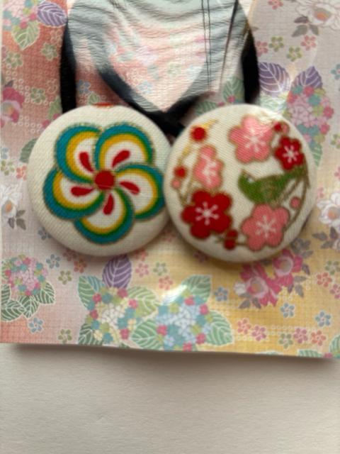 ハンドメイド ヘアゴム くるみボタン 和柄 2.7ミリ < 女性ファッション ハンドメイド ヘアゴム くるみボタン 和柄 2.7ミリ < 女性ファッションの