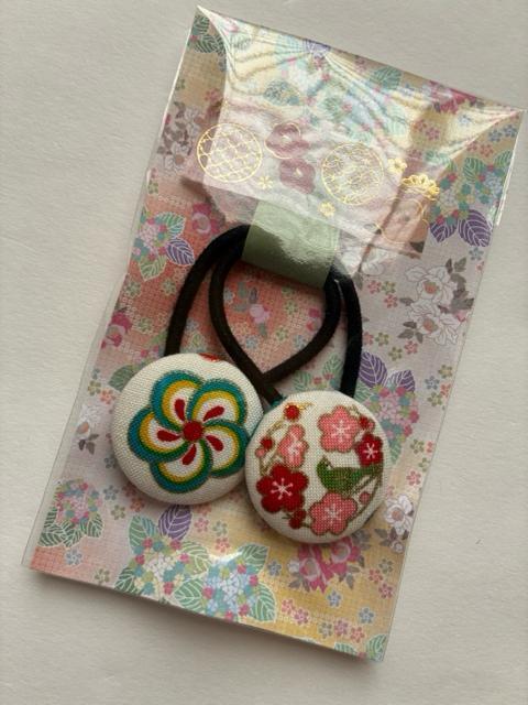 ハンドメイド ヘアゴム くるみボタン 和柄 2.7ミリ < 女性ファッション ハンドメイド ヘアゴム くるみボタン 和柄 2.7ミリ < 女性ファッションの